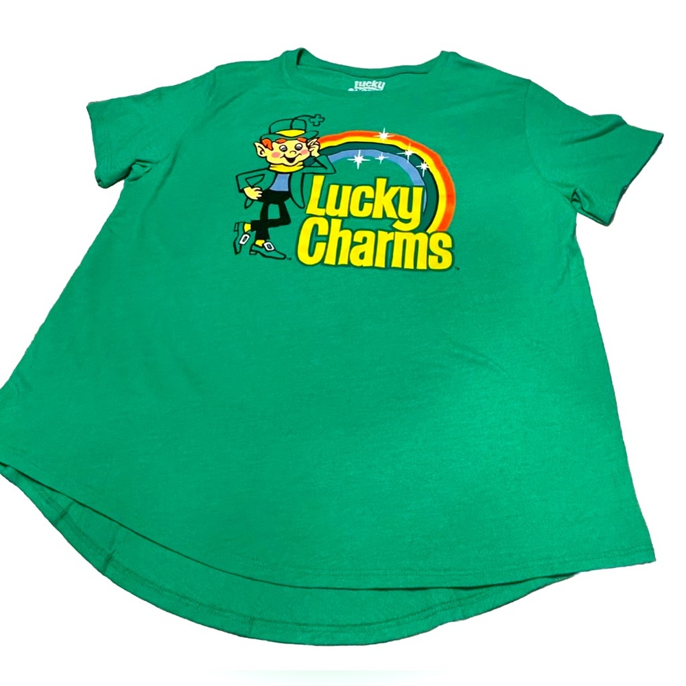 Lucky Charms Leprechaun Green Tee XXL St Patrick’s Day Graphic Shirt Women’s